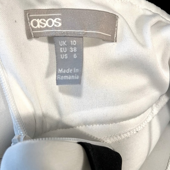 Asos white and black peplum midi dress - Picture 6 of 6